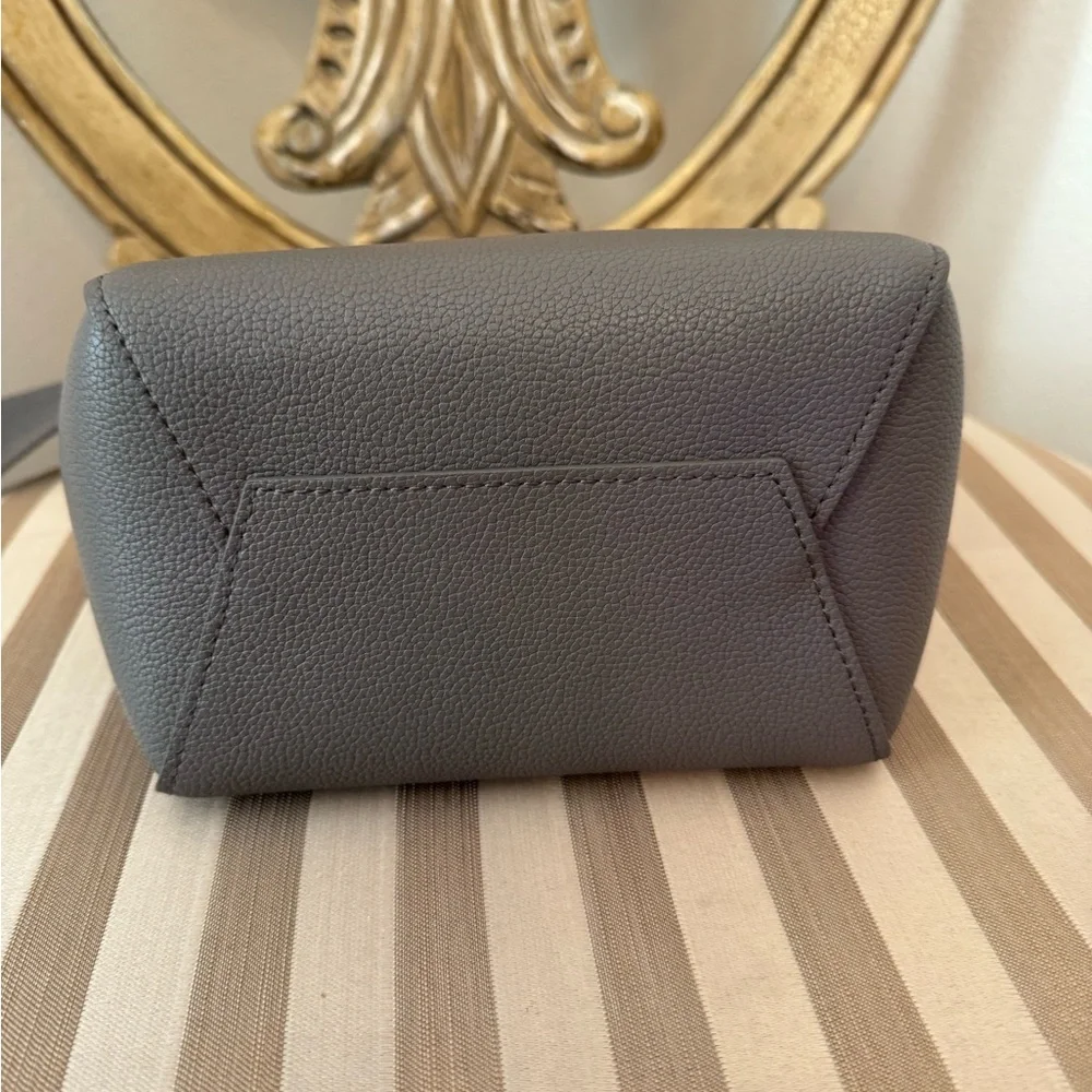 Genuine Leather Bucket Bag Dark Gray - Picture 11 of 13